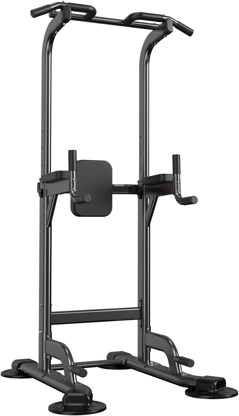 Adjustable Height Power Tower for Pull-Ups and Dips - Multi-Function Strength Training Station for Home Gym