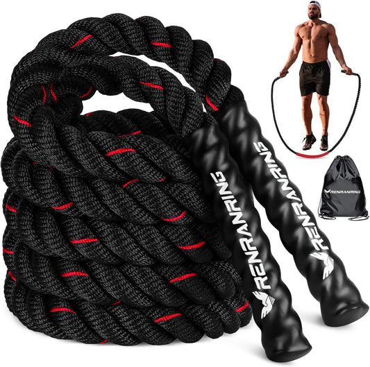 Weighted Jump Rope for Adults - 3Lb, 4Lb, and 5Lb Options for Enhanced Fitness and Strength Training, Ideal for Home Gym Workouts