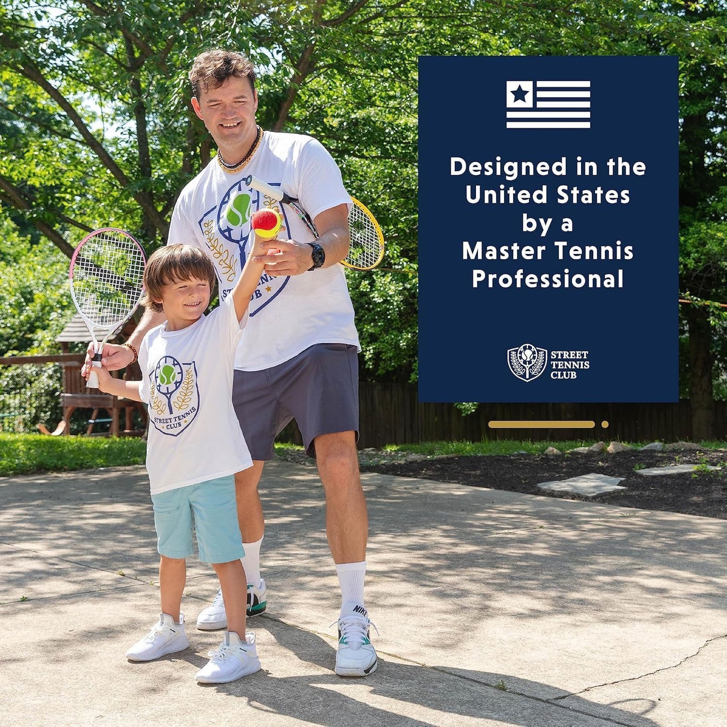 Professional Youth Tennis Racket with Training Videos – Aluminum Construction and Neoprene Handle for Ages 5-12 – Enhance Skills and Performance