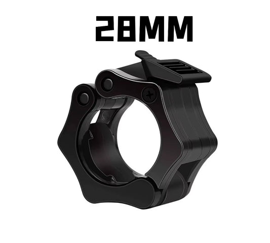 Barbell Collar Lock Clips for 25mm, 28mm, and 30mm Dumbbells - Weight Lifting Clamp Spring Clips for Gym Use