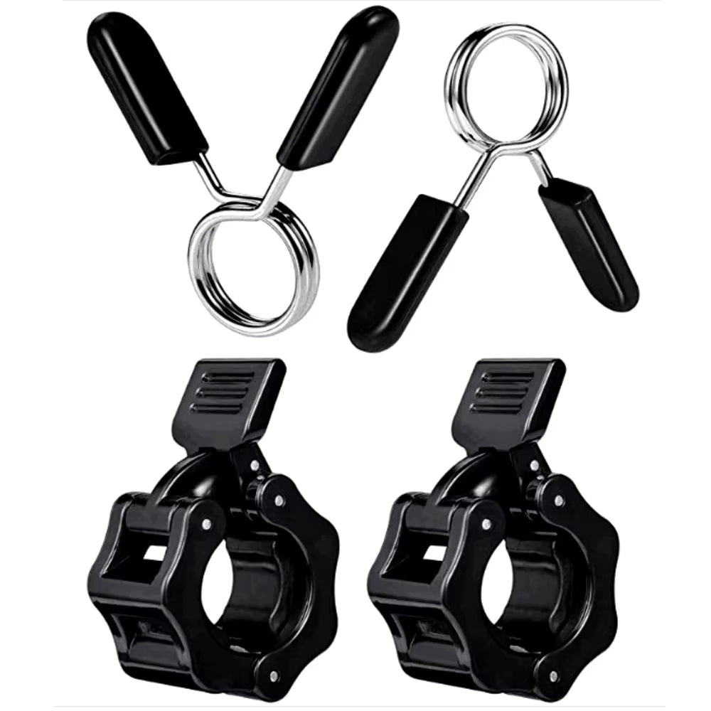 Barbell Collar Lock Clips for 25mm, 28mm, and 30mm Dumbbells - Weight Lifting Clamp Spring Clips for Gym Use