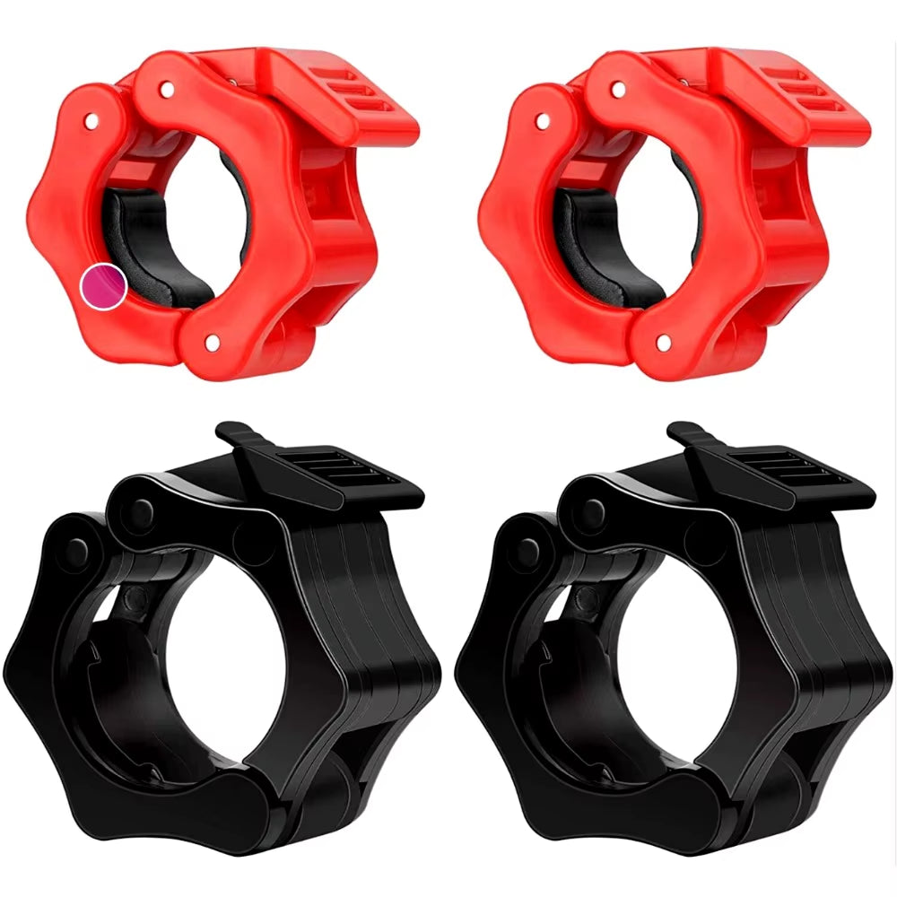 Barbell Collar Lock Clips for 25mm, 28mm, and 30mm Dumbbells - Weight Lifting Clamp Spring Clips for Gym Use