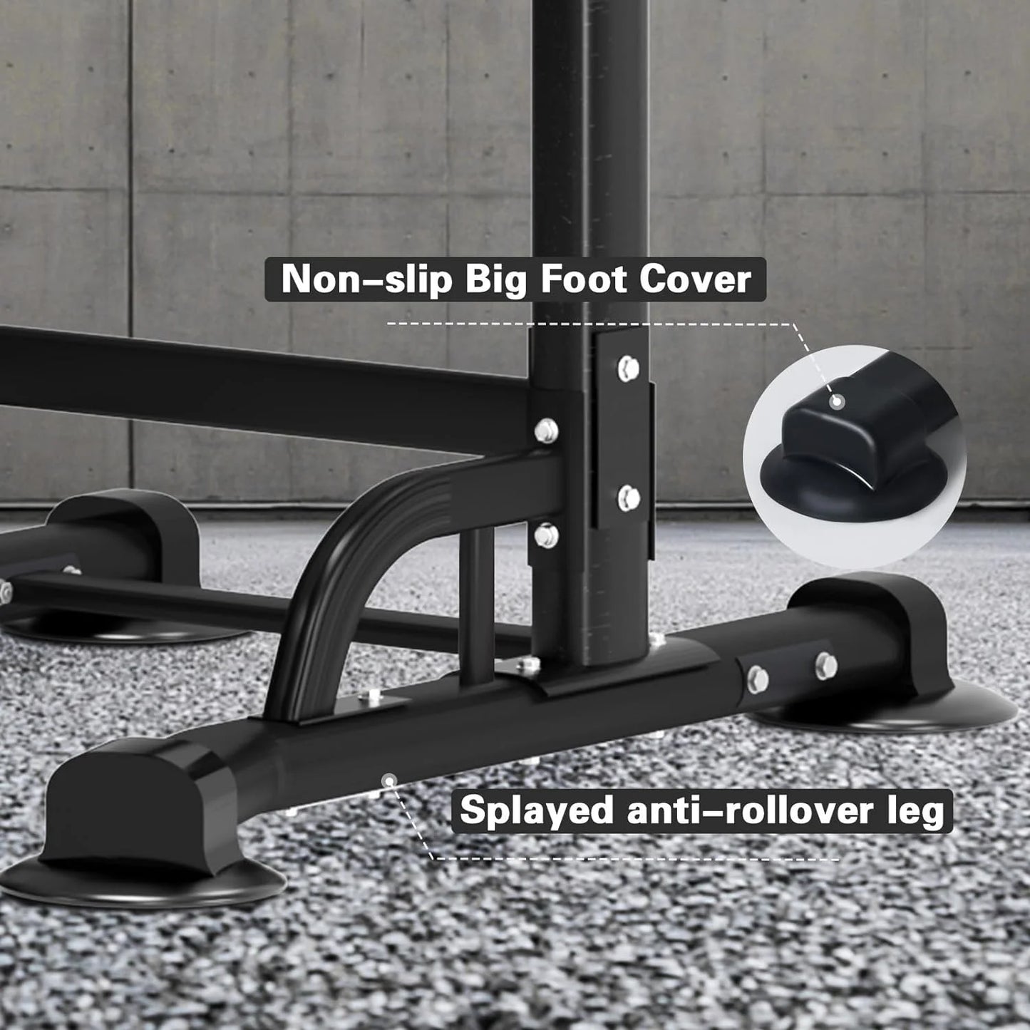 Multi-Function Power Tower Dip Station and Pull-Up Bar for Strength Training - Home and Office Gym Equipment, Black, 330 lbs Capacity