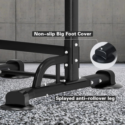 Multi-Function Power Tower Dip Station and Pull-Up Bar for Strength Training - Home and Office Gym Equipment, Black, 330 lbs Capacity