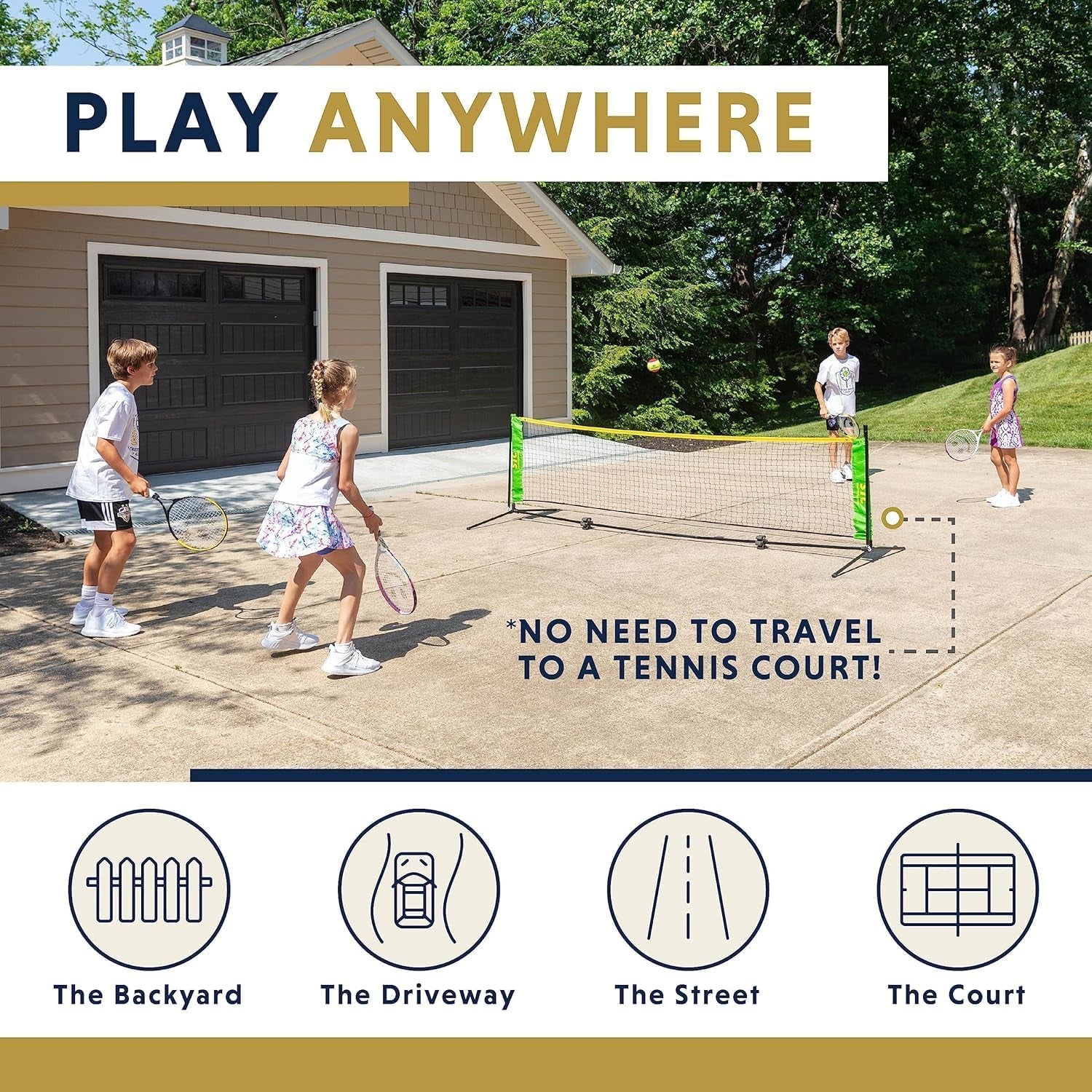 Professional Youth Tennis Racket with Training Videos – Aluminum Construction and Neoprene Handle for Ages 5-12 – Enhance Skills and Performance