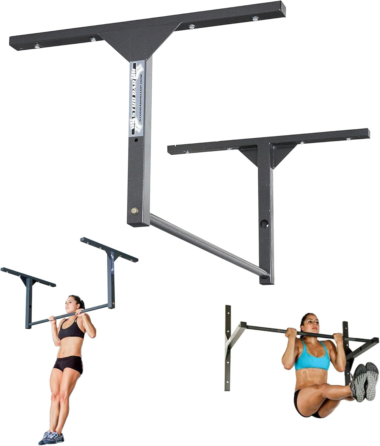 Professional-Grade Heavy-Duty Pull-Up Bar – Ceiling or Wall Mounted – Durable Steel Construction, 600 lb Capacity – Designed for 9 Ft Ceilings