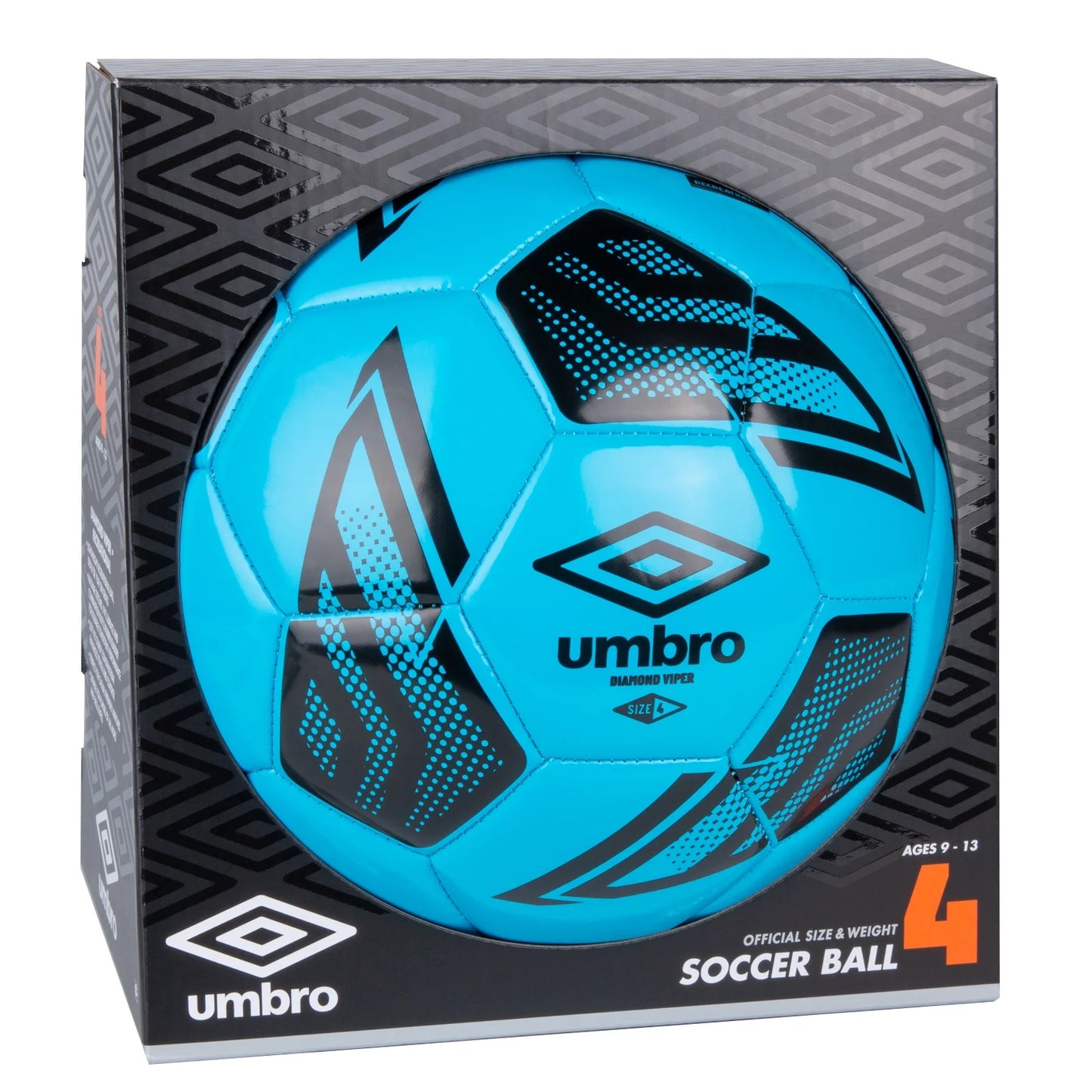 4-Pack Diamond Viper Size 4 Soccer Balls in Blue