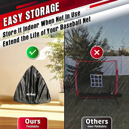 5' x 5' Baseball and Softball Practice Hitting and Pitching Net - Ideal for All Skill Levels