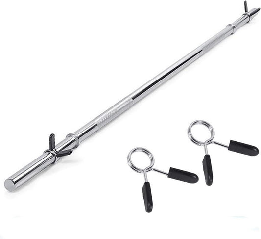 5FT Olympic Barbell Weight Set for Weightlifting and Powerlifting, Strength Training Equipment with Two Spring Collars for Home Gym Fitness (A-Silver-5Ft)