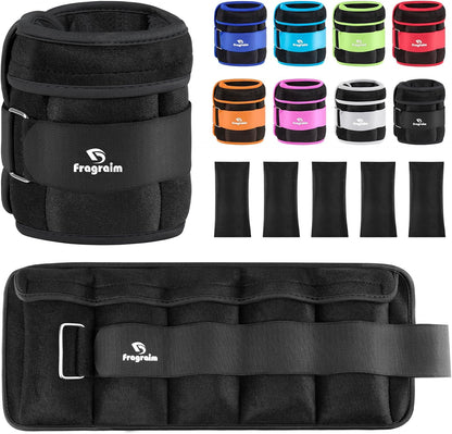 Adjustable Ankle Weights with Removable Weights, Available in Pairs from 1 to 20 lbs for Jogging, Gymnastics, Aerobics, and Physical Therapy