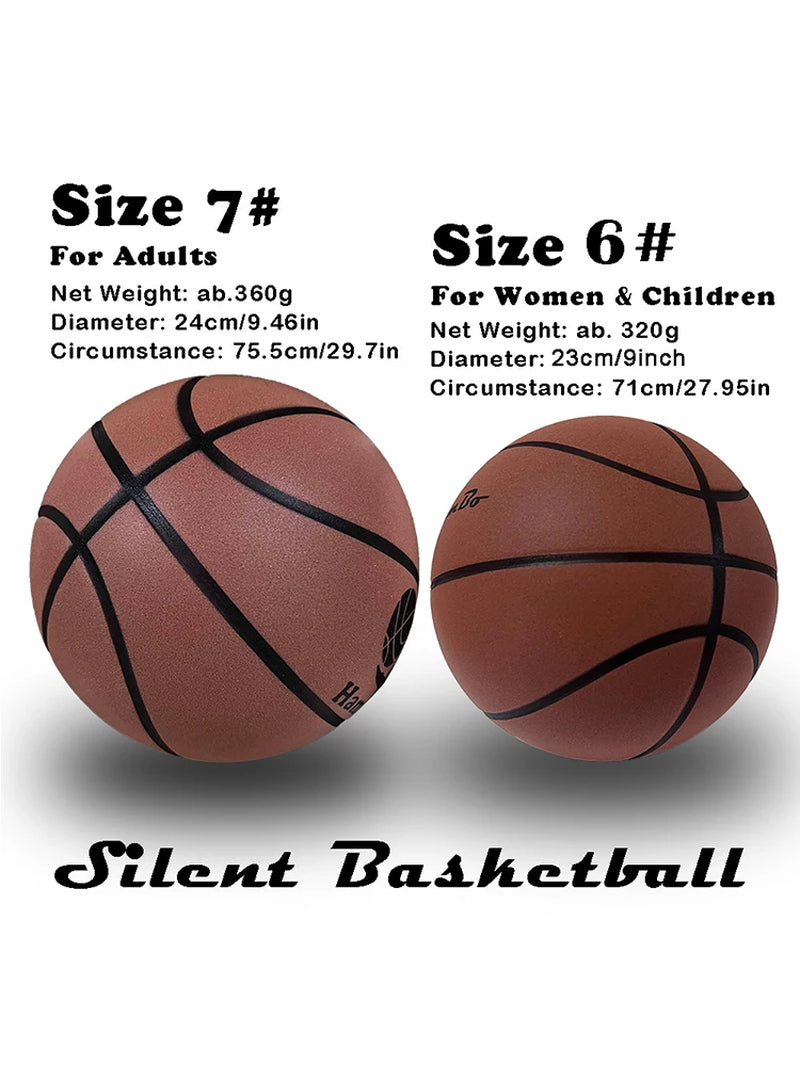 Grooved Silent Basketball - 29.5''/27.9'' Foam Indoor Training Ball for Quiet Dribbling and Bounce