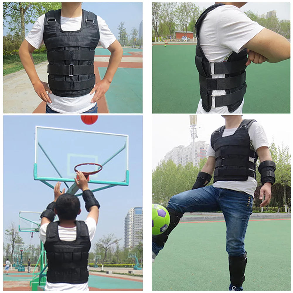 Adjustable Oxford Weighted Vest for Strength Training - 110LB Maximum Load (Weights Not Included)
