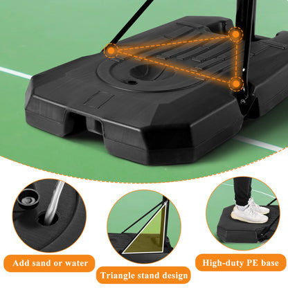 44-Inch Portable Basketball Hoop System with Adjustable Height, Large Backboard, and Stable Base for Indoor and Outdoor Use for All Ages