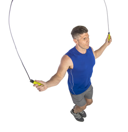 Professional Speed Training Jump Rope with Padded Foam Grips - Adjustable 9ft Rope with Ball Bearing Mechanism for Smooth Rotation, Perfect for Boxing, Cardio, and Endurance Training
