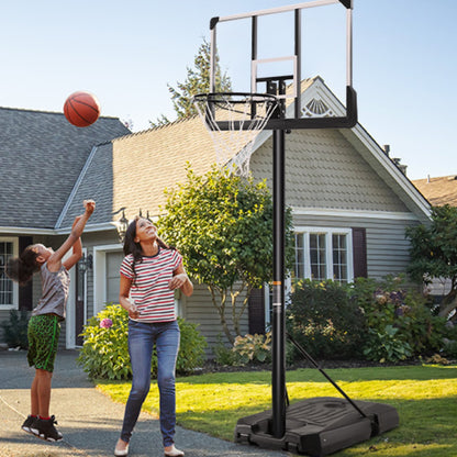 44-Inch Portable Basketball Hoop System with Adjustable Height, Large Backboard, and Stable Base for Indoor and Outdoor Use for All Ages