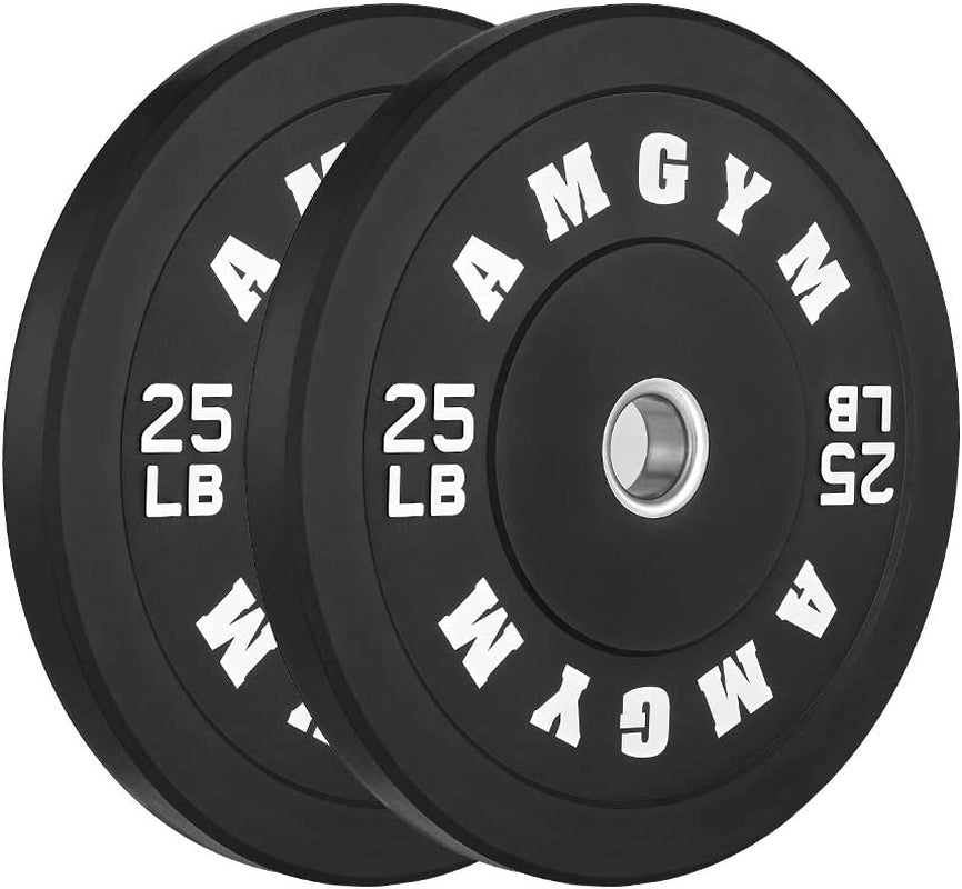 2-Inch Olympic Rubber Bumper Plates Set, Available in 10-650 lbs for Home Gym Strength Training and Weight Lifting, Multiple Color Options