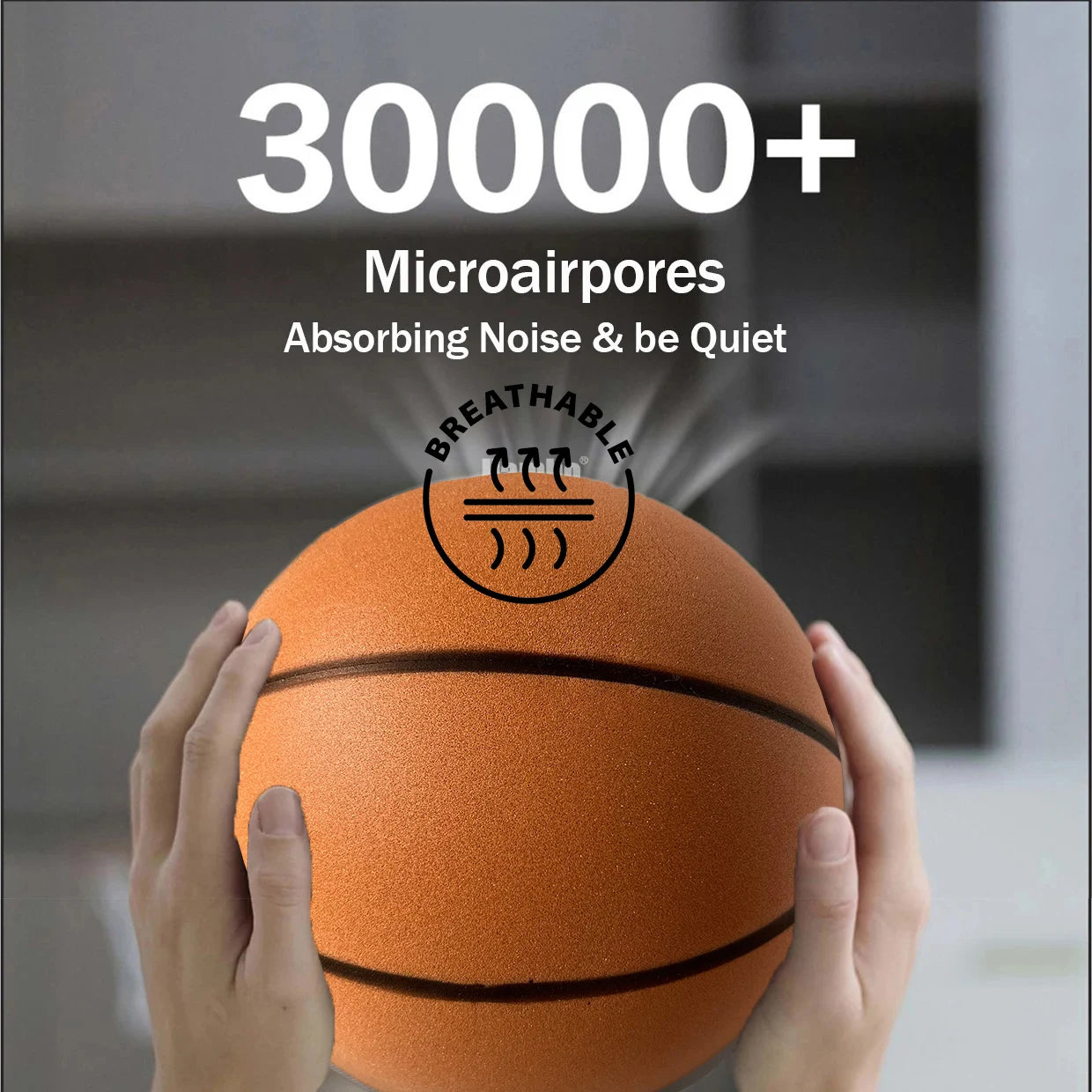 Grooved Silent Basketball - 29.5''/27.9'' Foam Indoor Training Ball for Quiet Dribbling and Bounce