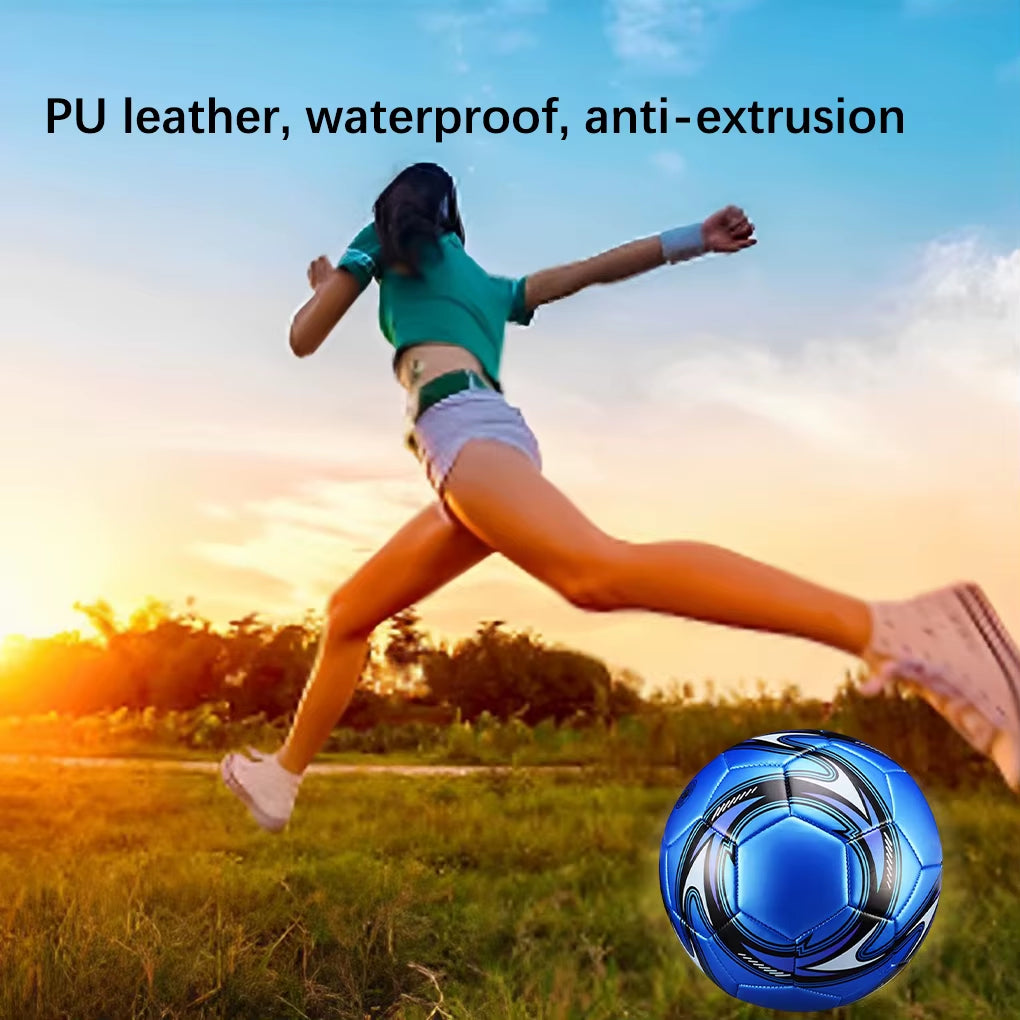 Professional Grade Size 5 Leakproof Soccer Ball - Durable Rubber Construction for Campus Use