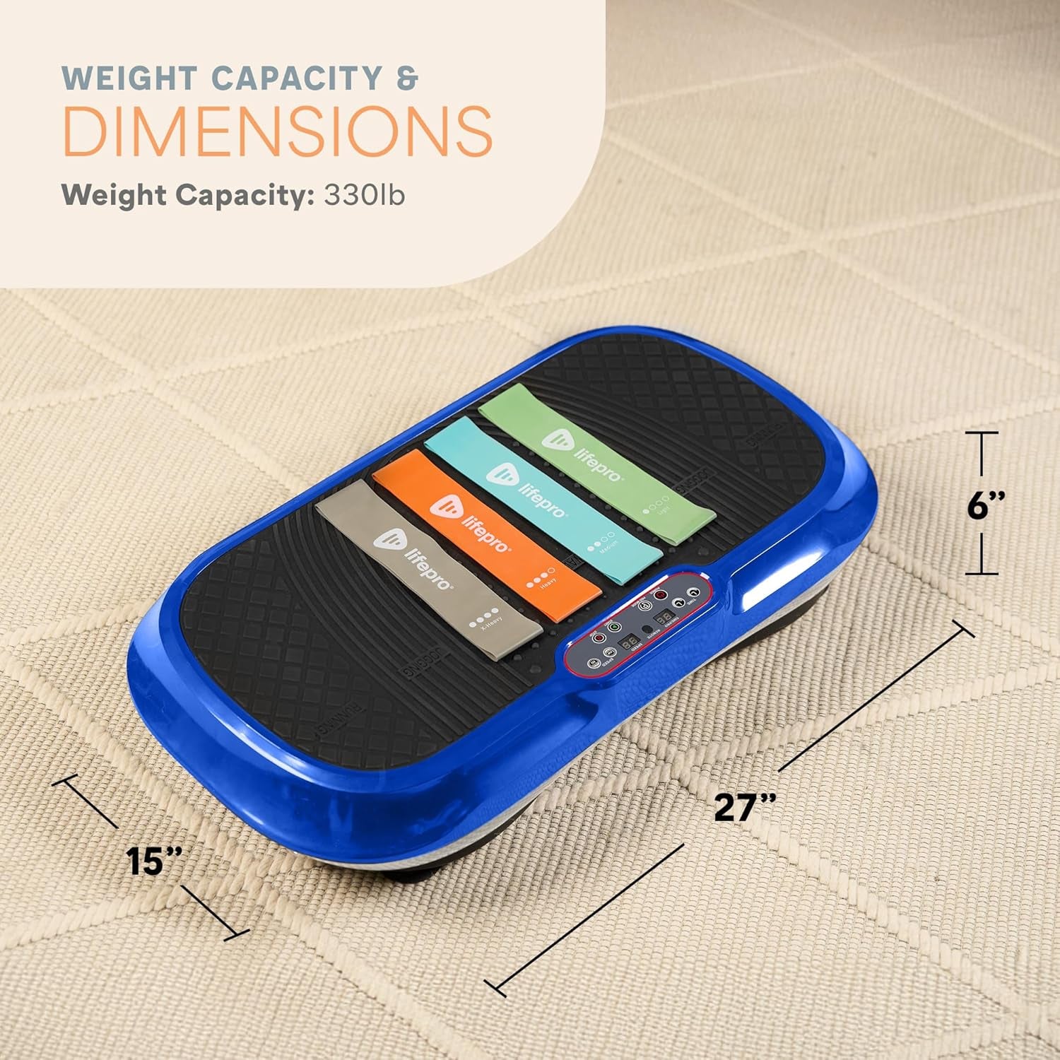 Waver High-Intensity Vibration Plate for Lymphatic Drainage and Full-Body Workouts with Loop Bands – Professional Fitness Equipment for Strength and Toning