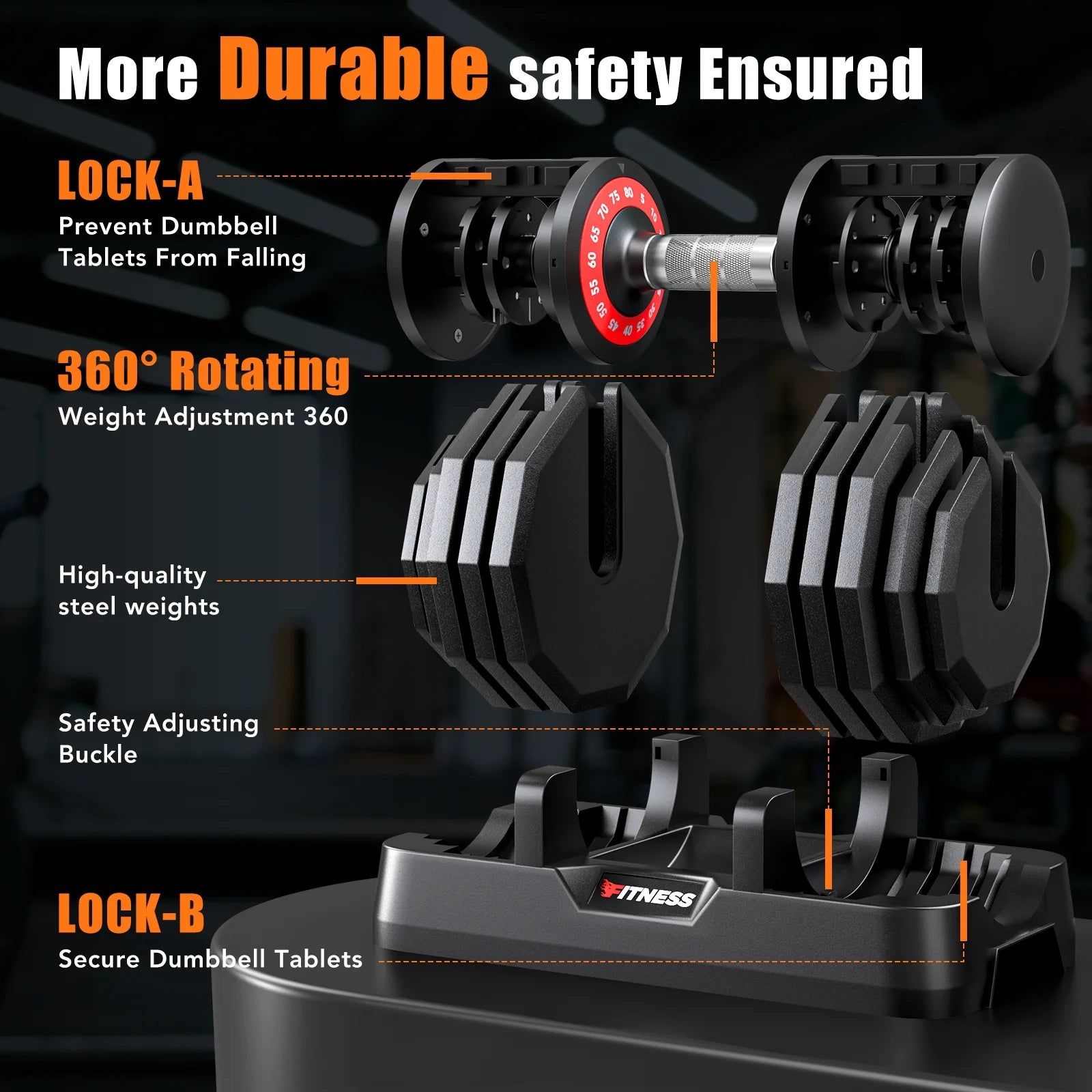 Adjustable Dumbbell Set, 160 lbs (80 lbs x 2), 16-in-1 Quick-Select Weight Range from 5 to 80 lbs for Comprehensive Home Workouts