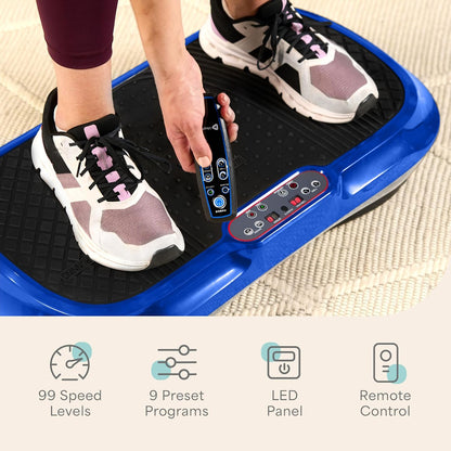 Waver High-Intensity Vibration Plate for Lymphatic Drainage and Full-Body Workouts with Loop Bands – Professional Fitness Equipment for Strength and Toning