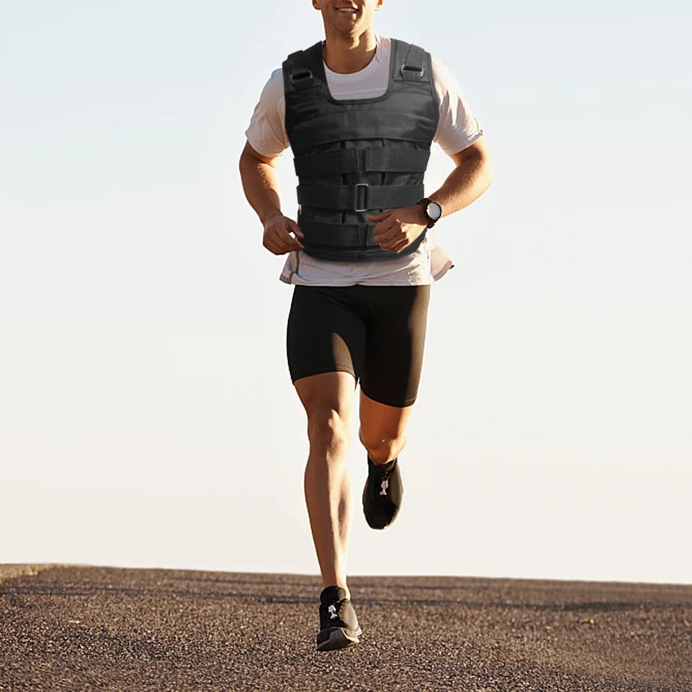 Adjustable Oxford Weighted Vest for Strength Training - 110LB Maximum Load (Weights Not Included)
