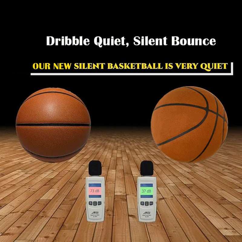 Grooved Silent Basketball - 29.5''/27.9'' Foam Indoor Training Ball for Quiet Dribbling and Bounce