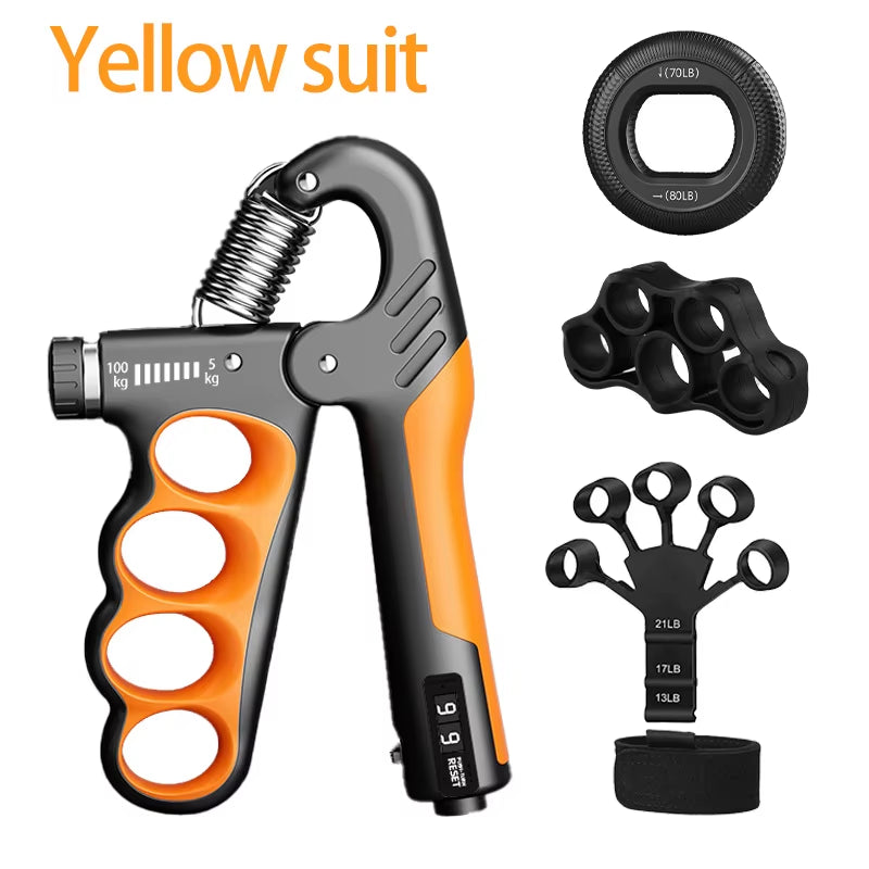 Adjustable Grip Strengthener for Hand and Wrist - 5-60/100/150Kg for Muscle Recovery and Fitness Training