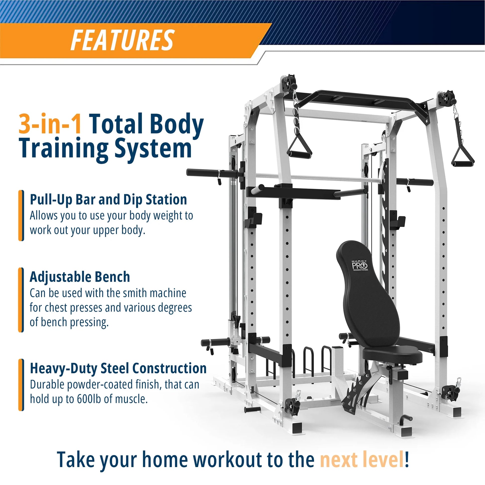 SM-7362 Professional Smith Machine Home Gym System for Comprehensive Full Body Training