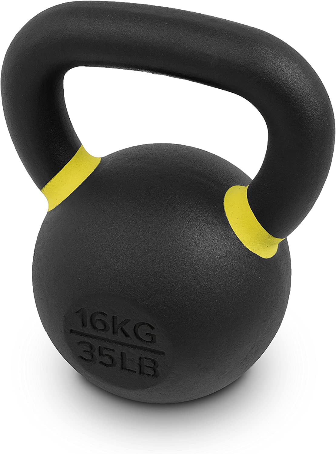 Premium Powder-Coated Cast Iron Kettlebells with LB and KG Weight Options