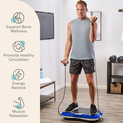 Waver High-Intensity Vibration Plate for Lymphatic Drainage and Full-Body Workouts with Loop Bands – Professional Fitness Equipment for Strength and Toning