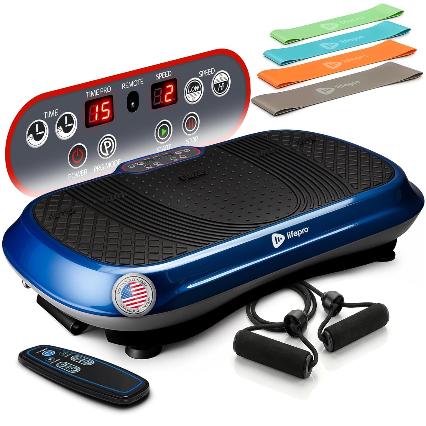 Waver High-Intensity Vibration Plate for Lymphatic Drainage and Full-Body Workouts with Loop Bands – Professional Fitness Equipment for Strength and Toning