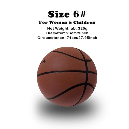Grooved Silent Basketball - 29.5''/27.9'' Foam Indoor Training Ball for Quiet Dribbling and Bounce