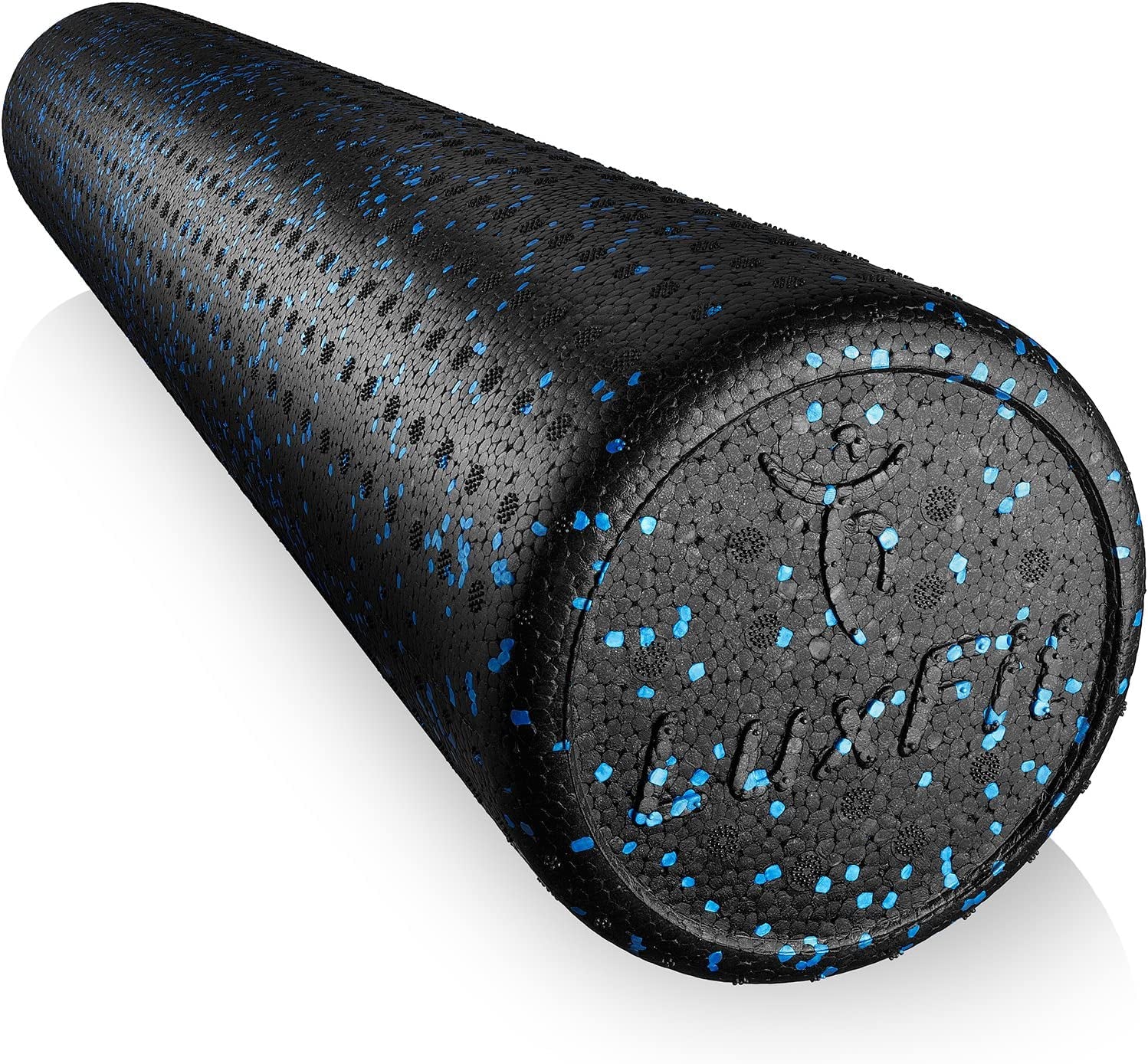 High-Density Speckled Foam Roller for Deep Tissue Massage and Myofascial Release - 24 Inch, Blue with 3-Year Warranty