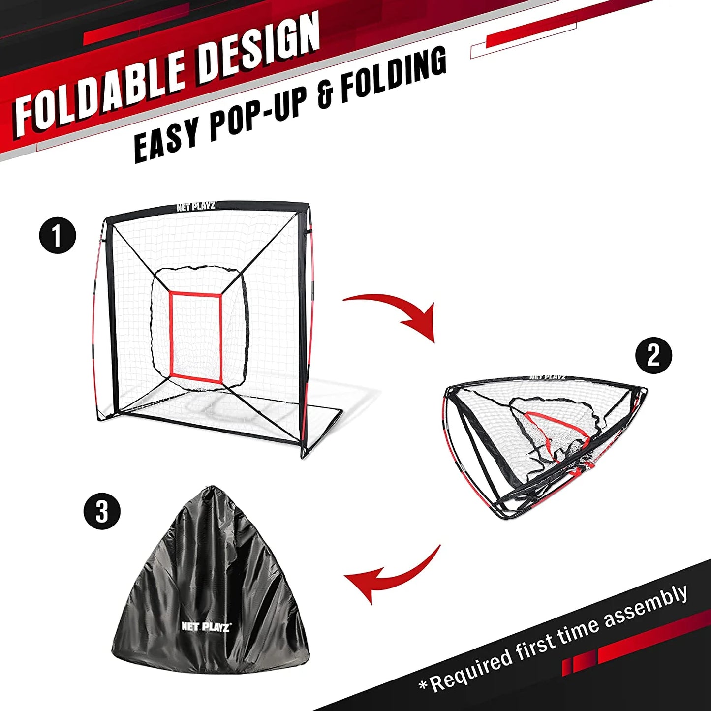 5' x 5' Baseball and Softball Practice Hitting and Pitching Net - Ideal for All Skill Levels