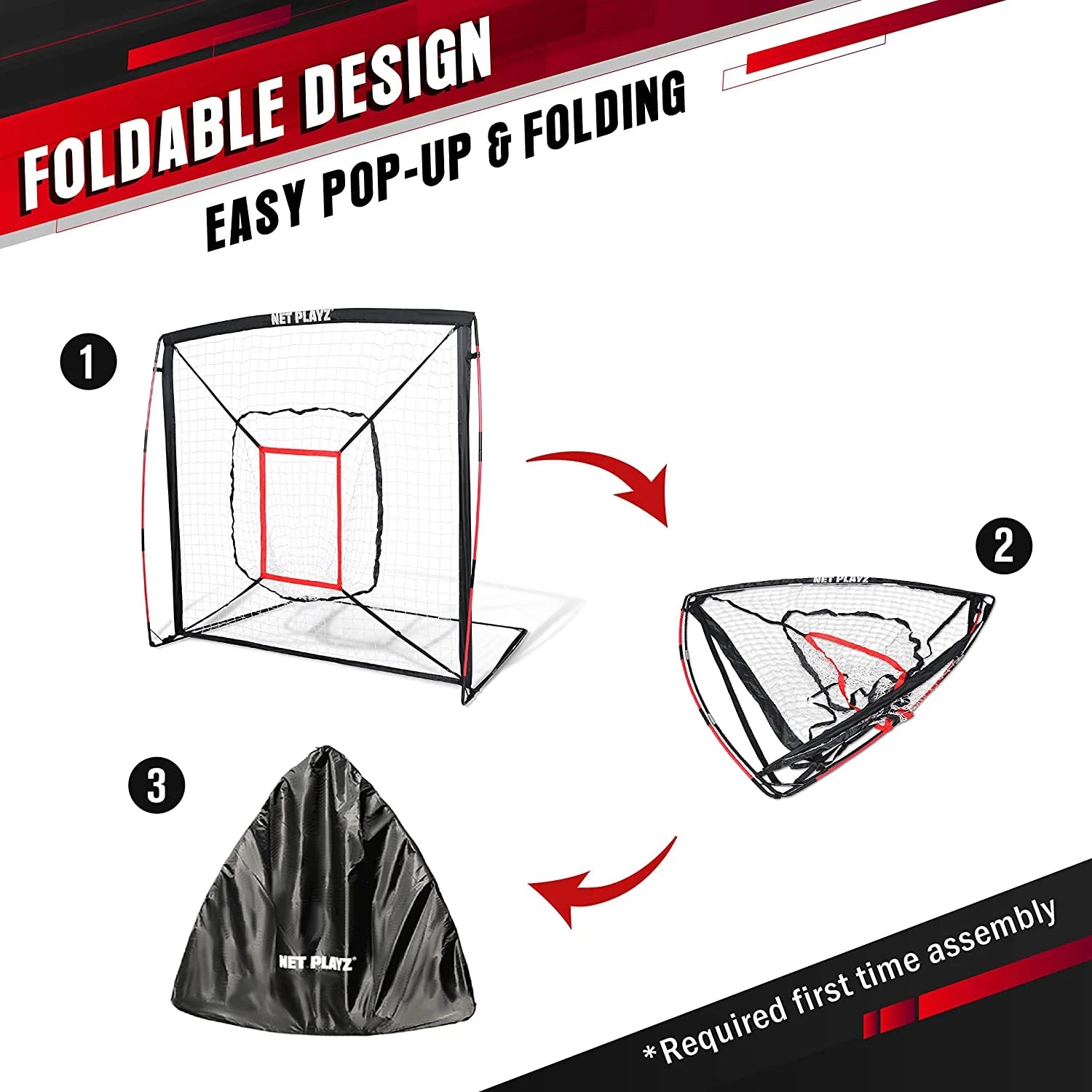 5' x 5' Baseball and Softball Practice Hitting and Pitching Net - Ideal for All Skill Levels