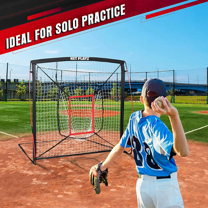 5' x 5' Baseball and Softball Practice Hitting and Pitching Net - Ideal for All Skill Levels