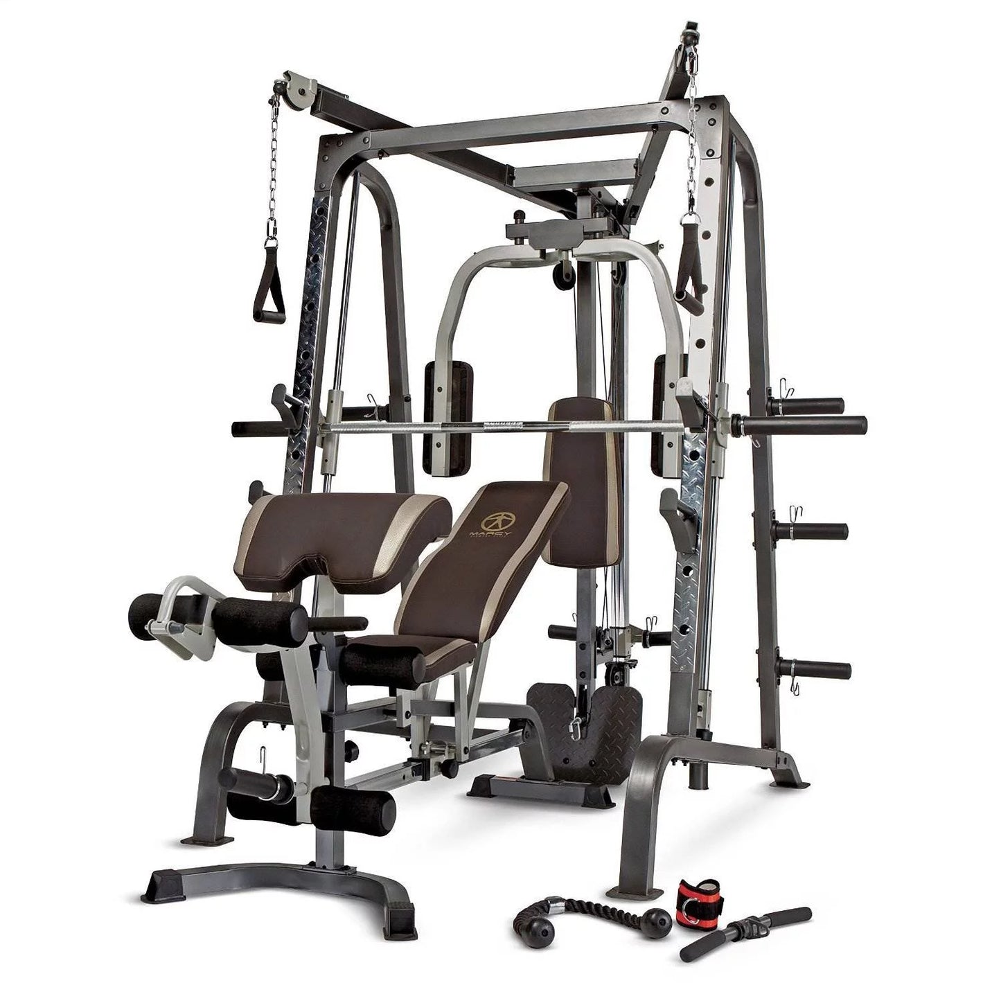 Diamond Elite Olympic Smith Cage Machine - Plate Loaded Total Body Home Gym System (MD-9010G)