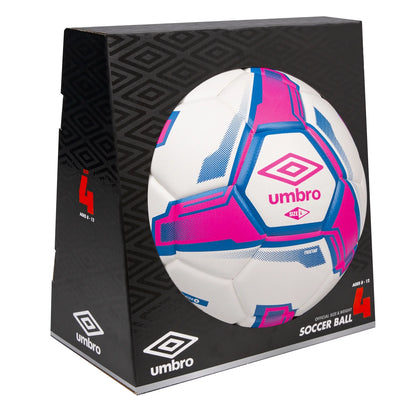 Tristar Youth and Beginner Soccer Ball Size 4 in White, Blue, and Pink