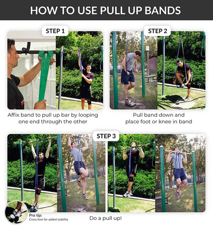 Resistance and Workout Bands for Pull-Up Assistance and Exercise
