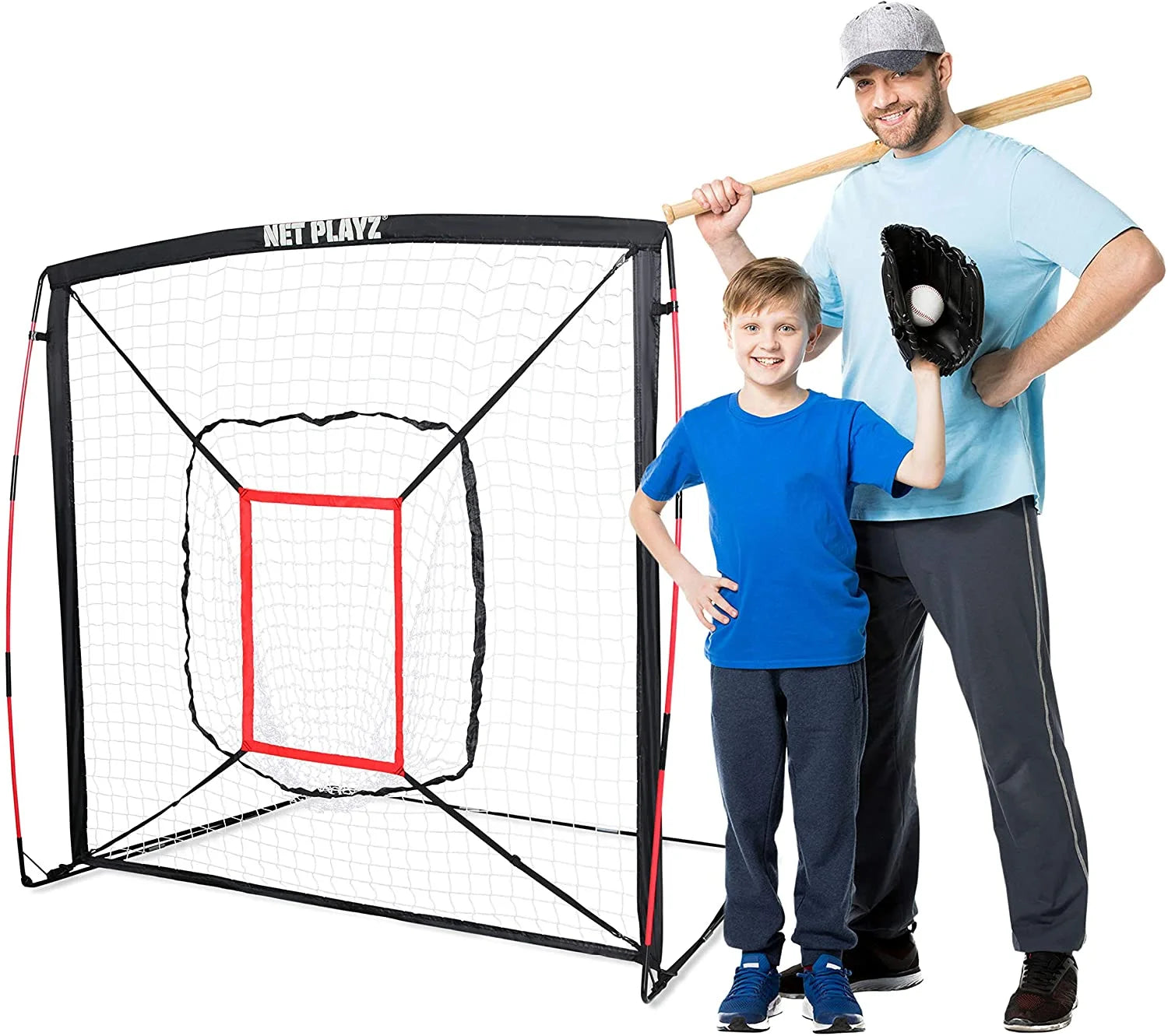 5' x 5' Baseball and Softball Practice Hitting and Pitching Net - Ideal for All Skill Levels
