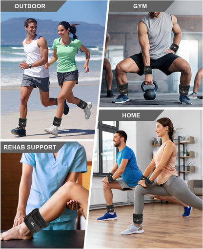 Adjustable Ankle Weights with Removable Weights, Available in Pairs from 1 to 20 lbs for Jogging, Gymnastics, Aerobics, and Physical Therapy