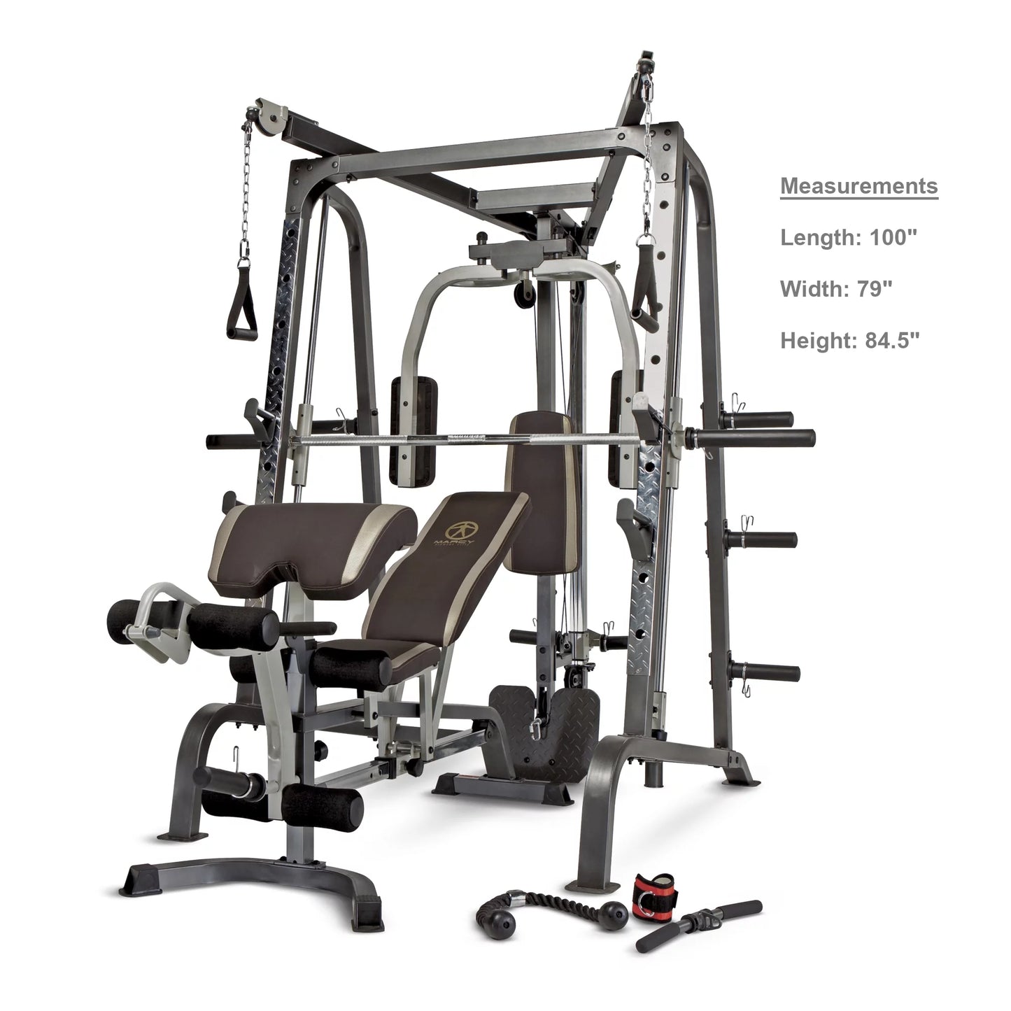 Diamond Elite Olympic Smith Cage Machine - Plate Loaded Total Body Home Gym System (MD-9010G)