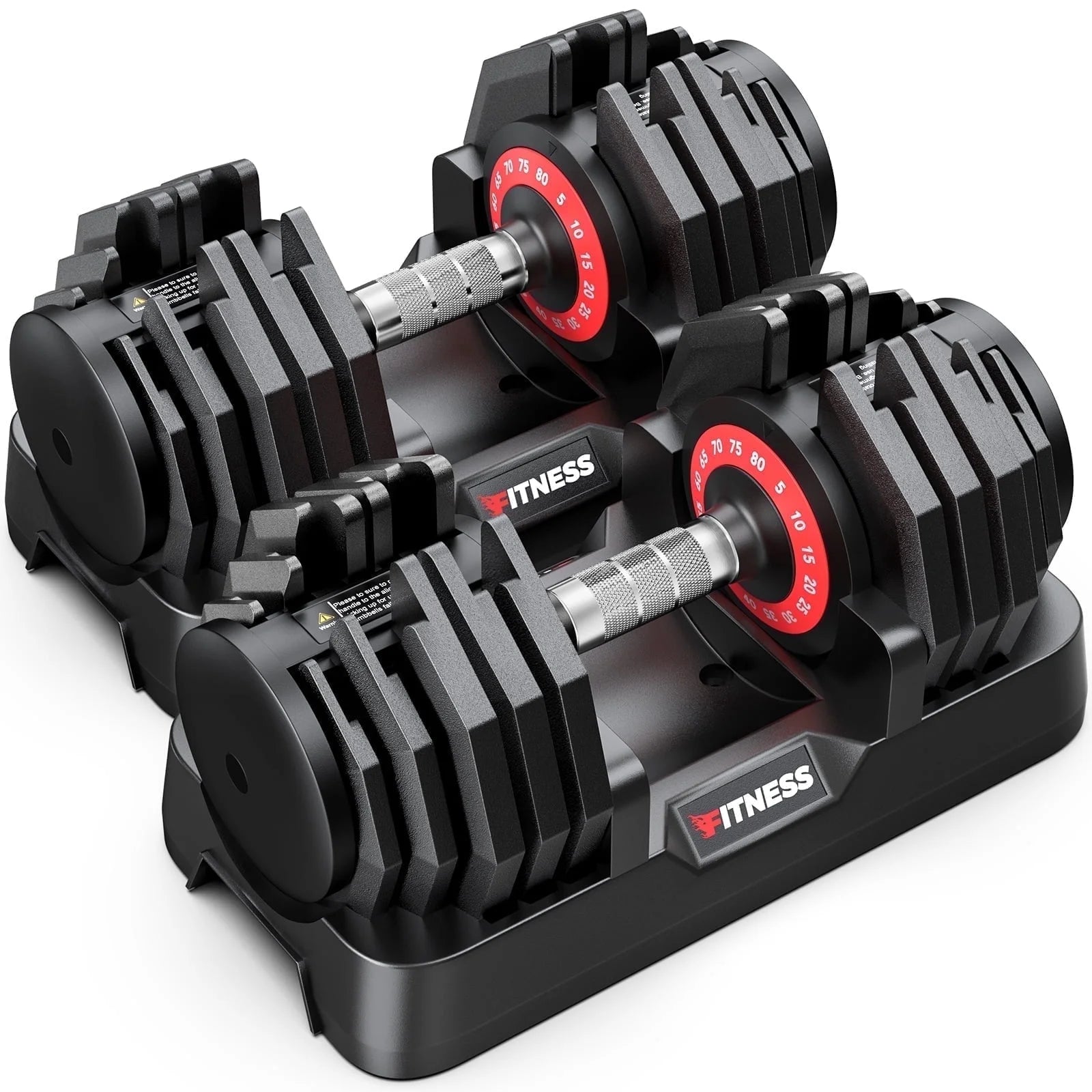 Adjustable Dumbbell Set, 160 lbs (80 lbs x 2), 16-in-1 Quick-Select Weight Range from 5 to 80 lbs for Comprehensive Home Workouts
